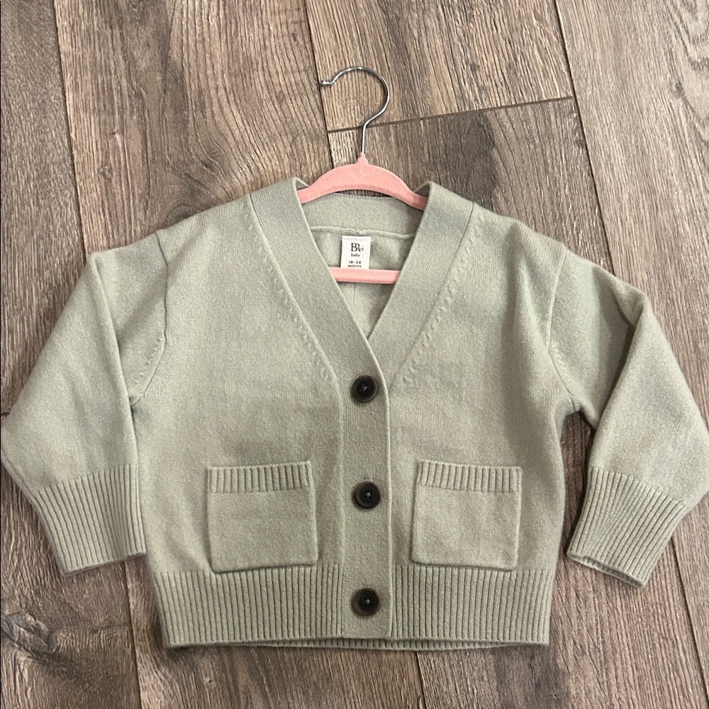 18-24 months' cashmere Green Cardigan Sweater